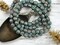 *25* 6mm Bronze Washed Gold Lustered Opaque Teal Turquoise Round Melon Beads